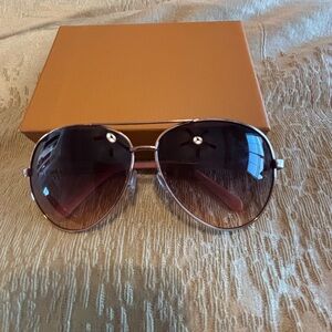Stylish Aviator Sunglasses with Brown Lenses by Liz Claiborne